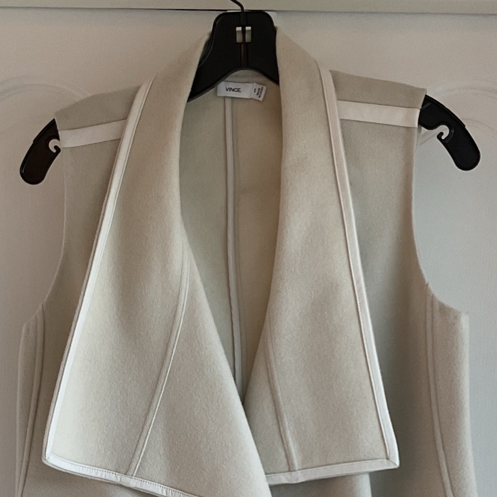 ☀️ NWOT Vince women’s Drape Collar Vest - Picture 4 of 11